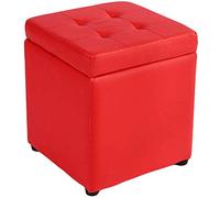 SLGGPJBU Pouf de rangement en similicuir avec charnière sur le dessus