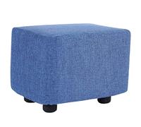 SLGGPJBU Pouf rectangulaire en coton et lin de 38,1 cm avec housse de tabouret amovible et lavable, siège rembourré empilable, repose-pieds de canapé - Marron foncé - 38 x 27 cm