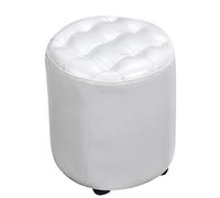 SLGGPJBU Pouf rembourré en cuir cube, repose-pieds carré en bois massif, table basse, petit banc, café, 40 x 40 x 35 cm