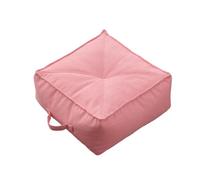 SLGGPJBU Pouf rembourré, ronde/carré, housse de pouf de chaise, repose-pieds décoratif, pour salon, chambre à coucher, R violet - 50 x 50 x 15 cm, gris