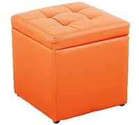 SLGGPJBU Repose-pieds avec cube de rangement, repose-pieds de rangement en cuir, repose-pieds portable, siège rembourré rembourré - Tabouret repose-pieds pour salon