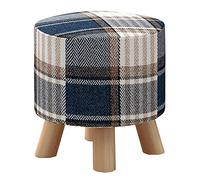 SLGGPJBU Repose-pieds carré pour salon - Coffre de rangement moderne - Banc à chaussures - Tissu en coton et lin - Facile à enlever et à laver - 30 x 30 x 29 cm