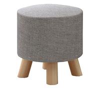 SLGGPJBU Repose-pieds carré pour salon - Coffre de rangement moderne - Banc à chaussures - Tissu en coton et lin - Facile à enlever et à laver - 30 x 30 x 29 cm
