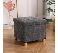 SLGGPJBU Repose-pieds carrés en coton et lin pour salon, chambre à coucher, marron-30