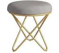 SLGGPJBU Repose-pieds, coiffeuse, tabouret de maquillage moderne en fer forgé pour salon, canapé, banc pour chaussures, 35 × 45 cm, tabouret de rangement pour la maison, décoration