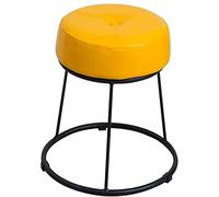 SLGGPJBU Repose-pieds de rangement rond en métal rembourré pour canapé, repose-pieds à chaussures de salle à manger de luxe