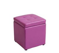 SLGGPJBU Repose-pieds ottoman en cuir, tabouret carré moderne, tabouret de canapé de salon minimaliste, repose-pieds en bois massif, petite chaise antidérapante et imperméable, blanc
