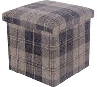 SLGGPJBU Repose-pieds pliable, boîte de rangement cube polyvalente en coton et lin imprimé, repose-pieds pour canapé, convient pour couloir, salon, terrasse, 30 x 30 x 30 cm, C