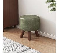 SLGGPJBU Repose-pieds pour pieds de repos, tabouret bas rembourré en bois, petit tabouret de canapé en cuir avec coussinets antidérapants, pour salon, chambre à coucher