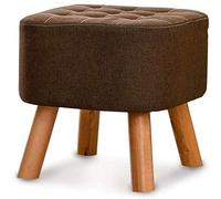 SLGGPJBU Repose-pieds pour se reposer - Banc à chaussures carré - Chaise moderne avec pieds en bois rembourrés - Siège confortable multifonction pour la maison