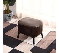 SLGGPJBU Repose-pieds rembourré rembourré sous la table basse, 40 cm, siège extra rembourré en cuir synthétique vert avec pieds en métal noir, facile à nettoyer et assemblage complet