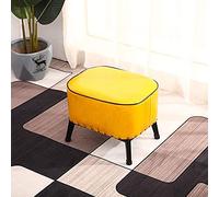 SLGGPJBU Repose-pieds rembourré rembourré sous la table basse, 40 cm, siège extra rembourré en cuir synthétique vert avec pieds en métal noir, facile à nettoyer et assemblage complet