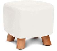 SLGGPJBU Repose-pieds, tabouret de coiffeuse, tabouret de canapé, banc à chaussures en bois massif, tabouret de maison en cuir synthétique, tabouret de salle à changer, petit repose-pieds 28 × 28 × 25