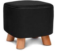 SLGGPJBU Repose-pieds, tabouret de coiffeuse, tabouret de canapé, banc à chaussures en bois massif, tabouret de maison en cuir synthétique, tabouret de salle à changer, petit repose-pieds 28 × 28 × 25