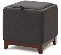 SLGGPJBU Repose-pieds, tabouret de coiffeuse, tabouret de rangement, tabouret de salon, table basse en bois massif, tabouret de changement de chaussures, tabouret de canapé en tissu 40 × 40 × 38 cm