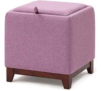 SLGGPJBU Repose-pieds, tabouret de coiffeuse, tabouret de rangement, tabouret de salon, table basse en bois massif, tabouret de changement de chaussures, tabouret de canapé en tissu 40 × 40 × 38 cm