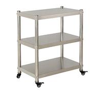 SLGGPJBU Service Chariot Four Micro-ondes Rangement Cuisine Panier,Chariot de service en acier inoxydable Chariot îlot avec roues,Étagère de salle de bain de chambre à coucher avec roues