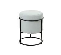 SLGGPJBU Tabouret à langer en coton avec trépied en acier inoxydable doré, bleu