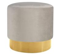 SLGGPJBU Tabouret à langer rond en bois rembourré avec housse en tissu amovible aspect flanelle confortable
