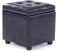 SLGGPJBU Tabouret bas, repose-pieds multifonctionnel, rangement en tissu PU, toucher délicat, résistant à l'eau, tabouret de canapé, boîte de rangement cachée, stable
