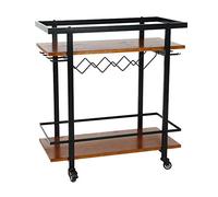 SLGGPJBU Vitrine de table d'appoint pour cuisine, chariot utilitaire, chariot de service, buffet de cuisine, 2 styles