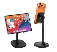 SLIAXINT 1PCS Support Téléphone Bureau, Support Téléphone Réglable Hauteur 18 à 26 cm, Base en Fer Stable Antidérapante pour Smartphone Petites Tablettes Liseuse Appel Vidéo Live Bureau Maquillage