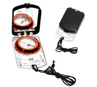 SLIAXINT Boussole professionnelle d'extérieur pour enfants avec petite échelle multifonctionnelle avec échelle 1:24000 et 1:50000, miroir de visualisation, design solide pour camping, randonnée