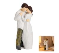 SLIAXINT Figurine de Couple Romantique Statuette de Couples 21cm Cadeau Mariage pour Mari épouse Cadeau Couple pour Femmes et Hommes Cadeaux pour Anniversaire, Saint-Valentin, Anniversaire