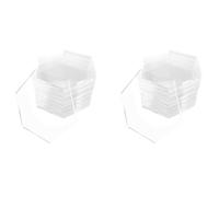 Sliccoom 100Pcs Carte de Place de Table en Acrylique Transparent avec Base Cartes de Si¨¨ges de Mariage Noms D'Invit¨¦s ¨¦tiquette Invitation F¨ºte Bricolage D¨¦coration