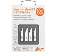 SLICE 10518 Lames de Rechange, Lames Artisanales, Angulaires, Céramiques, Blanches (Paquet de 4)