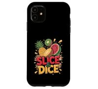 Slice Dice Ananas Kiwi Pastèque Amusant Coque pour iPhone 11