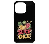 Slice Dice Ananas Kiwi Pastèque Amusant Coque pour iPhone 13 Pro