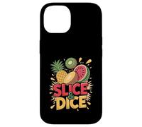 Slice Dice Ananas Kiwi Pastèque Amusant Coque pour iPhone 14