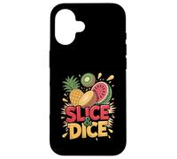 Slice Dice Ananas Kiwi Pastèque Amusant Coque pour iPhone 16