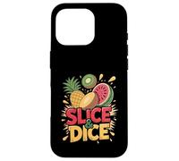 Slice Dice Ananas Kiwi Pastèque Amusant Coque pour iPhone 16 Pro