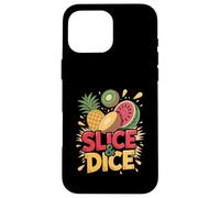 Slice Dice Ananas Kiwi Pastèque Amusant Coque pour iPhone 16 Pro Max