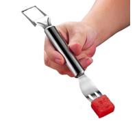 Slicer de pastèque, coupeur Slicer fourk de pastèque, de pastèque portable en acier inoxydable - Football de légumes manuel ergonomique à double tête pour la cuisson préparation du four sculpté
