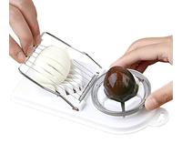 Slicer Egg-Slicer à œufs polyvalent 2 en 1 | Dicer à œufs en acier inoxydable robuste | Outil de coupe de cuisine pour champignons, fraise, kiwi, banane, fromage
