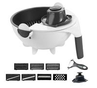 Slicer Végétal - Cutter Multifonctionnel, Outil De Cuisine | Abs Chopper Avec De Sécurité, Plusieurs Lames Panier Parfaites Pour Trancher La Pomme De Terre, La Carotte, L'oignon, Les Fruits Dans