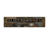 Slicer Works Mandoline Blade Heritage Plaque en métal