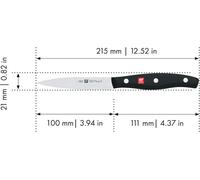 Slicing Knife,Blade: 10 cm,Stainless Steel,Black Handle,Twin Pollux series