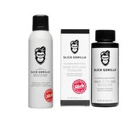 Slick Gorilla Pack Coiffure Hommes - Laque Forte Tenue 200 ml & Poudre Coiffante 20 g, Finition Mate & Volume