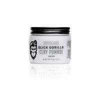 Slick Gorilla Pomade à l’Argile pour Hommes | 75 ml | Tenue Forte | Finition Mate Naturelle | Pomade Non Grasse pour Cheveux Texturés, Ondulés ou Épais | Facile à Rincer