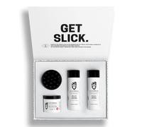 Slick Gorilla The Care Box Set, coffret cadeau de soins capillaires comprend shampooing 2 en 1, shampooing détox, gommage du cuir chevelu et brosse cuir chevelu pour cheveux lisses, ondulés et bouclés