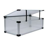 Slide and Grow 2squared Serre de Jardin en Polycarbonate alvéolaire épaisseur 4 mm Longueur : 97 cm Profondeur 57 cm Hauteur 28/37 cm avec profils en Plastique Transparent