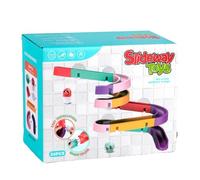 Slide Bath Toy - Creative Shower Play Set, Wall Mounted Bathtub Slide, Funny Educational Interactive Kids Toys | Safe Water Toy for Home Fun Bath Time Learning and Sensory Development