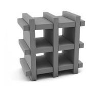 SLIDE bibliothèque MY BOOK 3X3 (Gris - Polyéthylène)