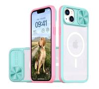 Slide Camera Lens Acrylic Cover,Magsafe Magnetic,Wireless Charging Case,Iphone 15,14 Plus,13,12,11 Pro Max,Poly X,S,7,8.Sky Blue.For Iphone 11
