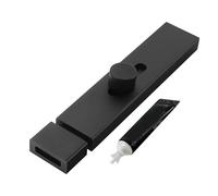 Slide Door Lock - Premium Aluminum Alloy Adhesive Latch Mechanism, Sturdy Construction Ensures Long-Term Durability, Sleek Compact Design | Reliable Protection Accessory Perfect For Bedroom Office