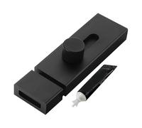 Slide Door Lock - Premium Aluminum Alloy Adhesive Latch Mechanism, Sturdy Construction Ensures Long-Term Durability, Sleek Compact Design | Reliable Protection Accessory Perfect For Bedroom Office